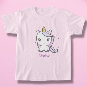 Girl-T - Shirt mit einem Niedlichen Einhorn