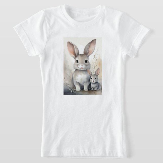 Girl-T - Shirt mit Niedlichen Bunnies (Ablage )
