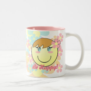 Girl-Tasse Zweifarbige Tasse