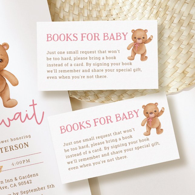 Girl Teddy Bear Babydusche Bücher für Babyfütterun Begleitkarte (Von Creator hochgeladen)
