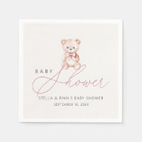 Girl Teddy Bear Babyduschpapier