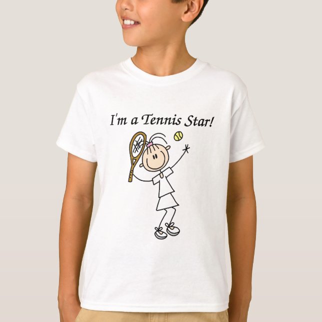 Girl Tennis Star T - Shirt und Geschenke (Vorderseite)