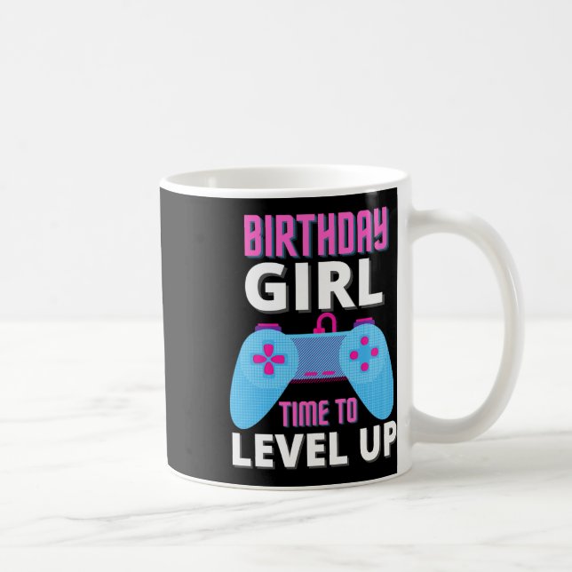 Girl Time to level up Video Game Birthday Gift Gif Kaffeetasse (Rechts)