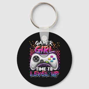 Girl Time to level up Video Game Birthday Gift Gif Schlüsselanhänger