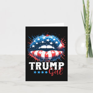 Girl Trump 2024 Wahl US-amerikanische Flagge Karte