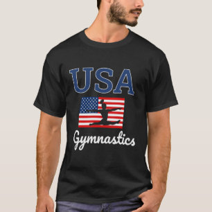 Girl Tumbling Team Gear Gymnast Gymnastik Usa Ame T-Shirt