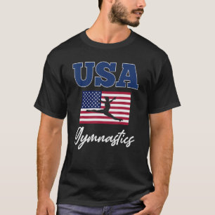 Girl Tumbling Team Gear Gymnast Gymnastik Usa Ame T-Shirt