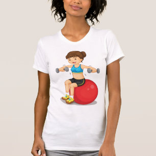 Girl-Übungen mit Weichteilweibchen T - Shirt