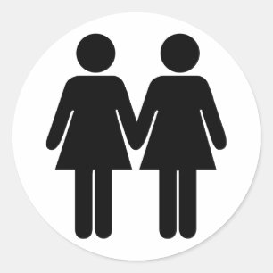 Girl- und Girl-Sticker Runder Aufkleber