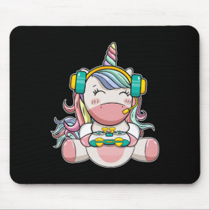 Girl Unicorn Gaming Niedliches Videospiel Frauen M Mousepad