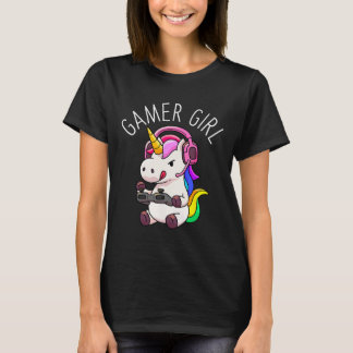 Girl Unicorn Gaming Niedliches Videospiel Geschenk T-Shirt