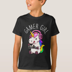 Girl Unicorn Gaming Niedliches Videospiel Geschenk T-Shirt