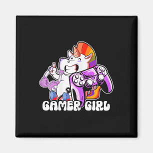Girl Unicorn Gaming Niedliches Videospiel Lover Co Magnet