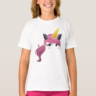 Girl Unicorn Langhaartee T-Shirt