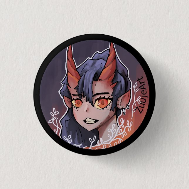 Girl, venir anime,  button (Vorderseite)