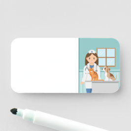 Girl Veterinarian For Kids' Pretend Play Activity Namensschild