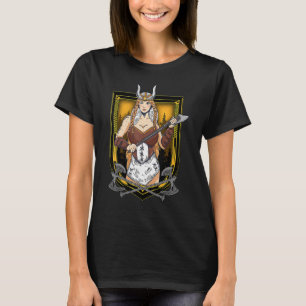 Girl Viking Warriorin Königin Nordic Medieval Fan T-Shirt