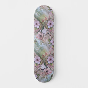 Girl Vintag Decoupage Inspiriert Blumenskateboard Skateboard