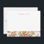 Girl Vintage Rose Einfach Danke Notizkarten Mitteilungskarte<br><div class="desc">Niedliche mädchenhafte romantische Hütte schicke Vintage Rose Blume Muster mit einem subtilen Imitat Stoffgewebe Textur und anpassbaren Text. Benutzen Sie als Dankeschön eine Notizkarte oder ändern Sie den Text,  um Ihren Namen monogram hinzuzufügen oder leer verlassen,  um eine Notiz für jeden Anlass zu schreiben!</div>