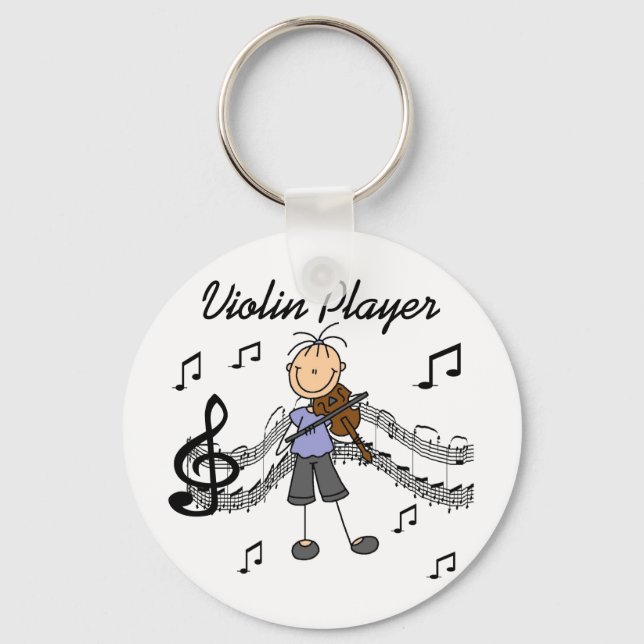 Girl Violin Player Tshirts und Geschenke Schlüsselanhänger (Vorderseite)
