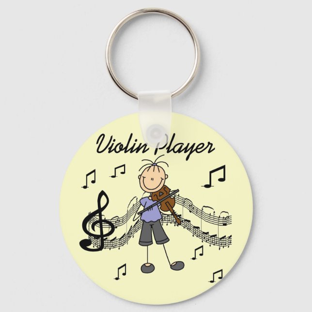 Girl Violin Player Tshirts und Geschenke Schlüsselanhänger (Vorderseite)