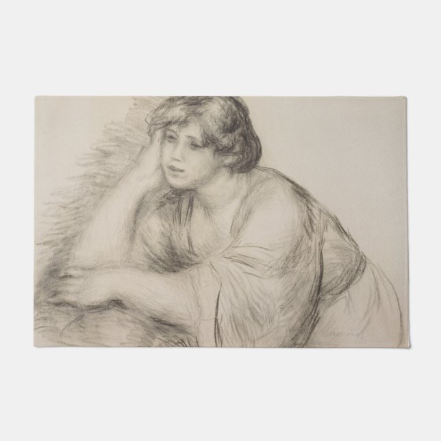 Girl (von Pierre-Auguste Renoir) Fußmatte (Vorderseite)