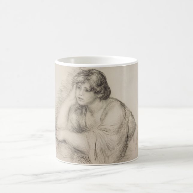 Girl (von Pierre-Auguste Renoir) Kaffeetasse (Mittel)