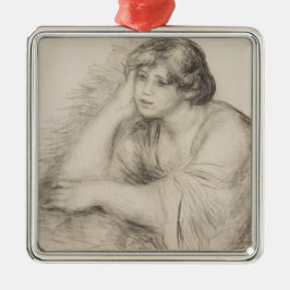 Girl (von Pierre-Auguste Renoir) Ornament Aus Metall