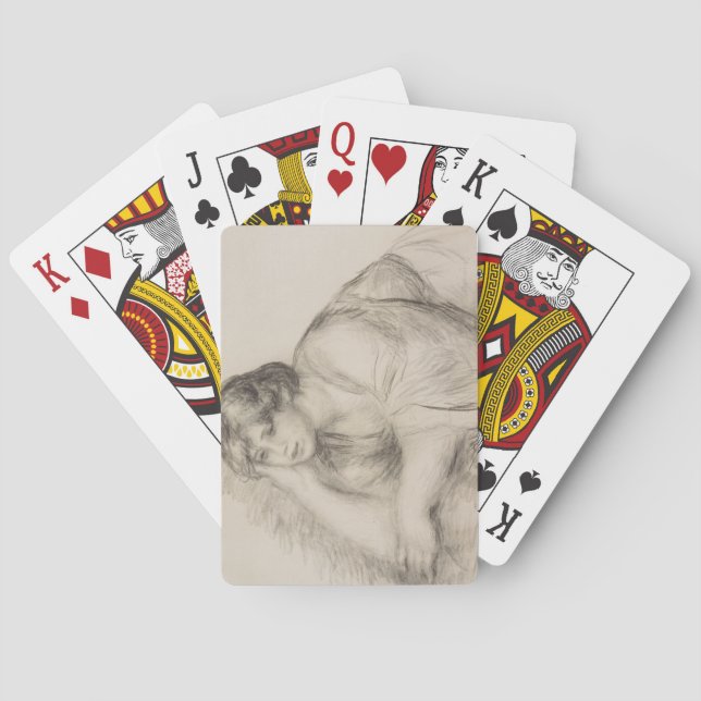 Girl (von Pierre-Auguste Renoir) Spielkarten (Rückseite)