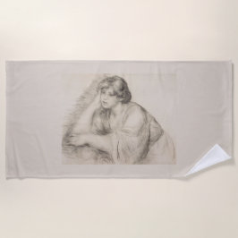 Girl (von Pierre-Auguste Renoir) Strandtuch