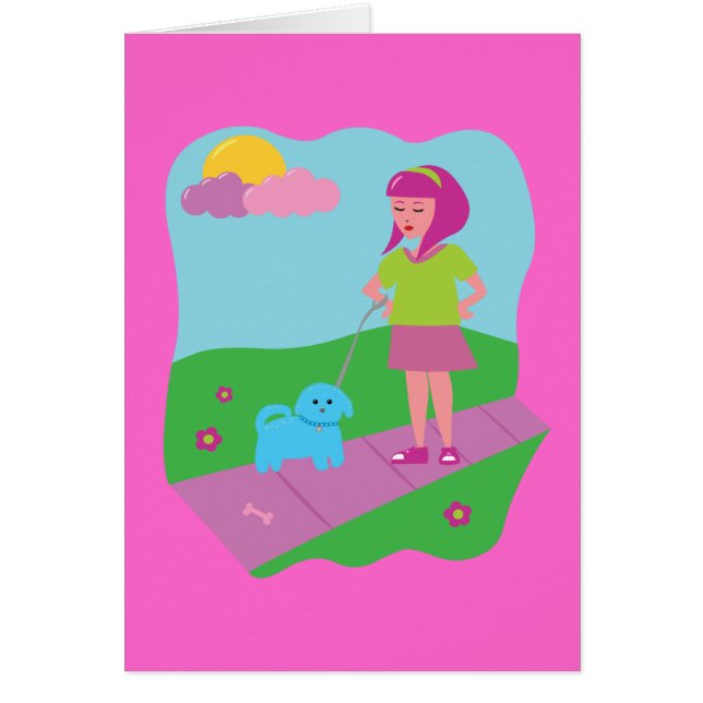 Girl Walking Dog (Vorne)