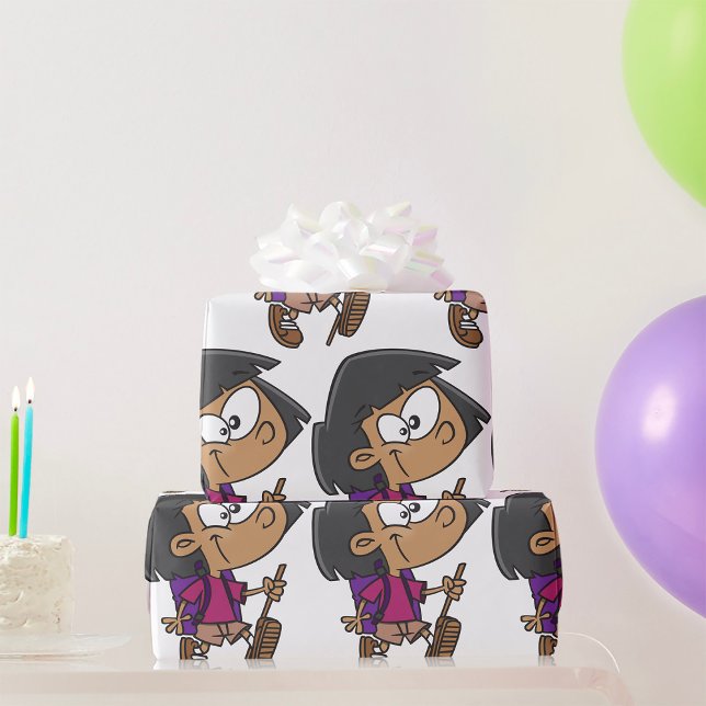 Girl Wandern Geschenkpapier (Von Creator hochgeladen)