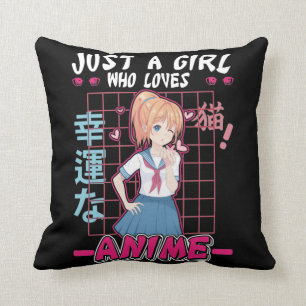 Girl Watching Anime lover Otaku Japanische Kunst Kissen