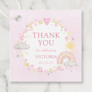 Girl Watercolor Rainbow Baby Sprinkle Geschenkanhänger