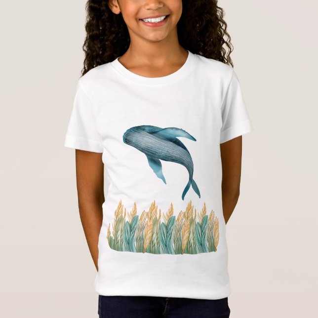 Girl-Whale-Öko T-Shirt (Vorderseite)