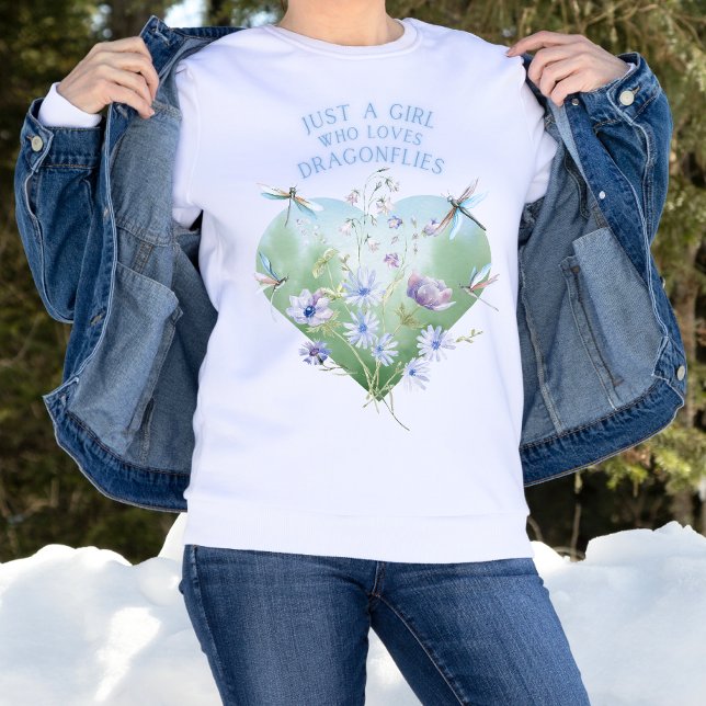 Girl Who Lieben Dragonflies Sweatshirt (Von Creator hochgeladen)