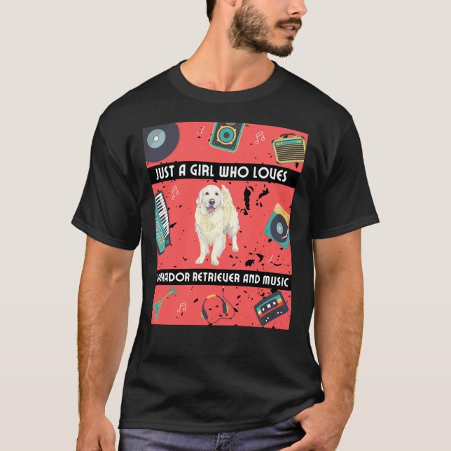 Girl Who Lieben Labrador Retriever Labrador Retrie T-Shirt (Vorderseite)