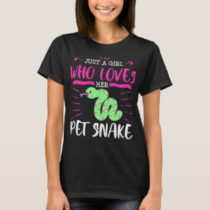 Girl Who Lieben Schlangen Eigner Lover Funny Women T-Shirt