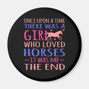 Girl Who Love Horses Barrel Racer Racing Gr Magnet