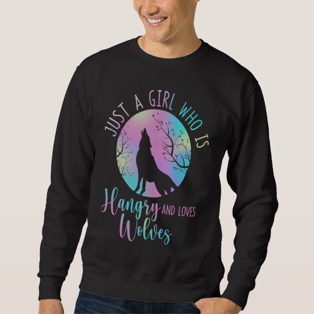 Girl Who Loves Wolves Sweatshirt (Vorderseite)