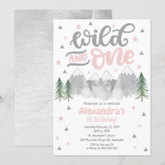 Girl Wild Einladung zum 1. Geburtstag