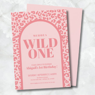 Girl Wild One Geburtstagsparty Einladung