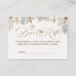 Girl Winter Diaper Raffle Baby Dusche Begleitkarte