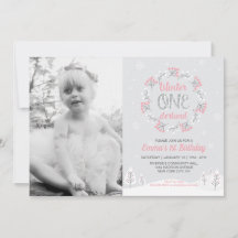 Girl Winter Onederland Foto 1. Geburtstag Einladun