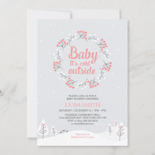 Girl Winter Wonderland Baby Dusche, Sprinkle Card Einladung