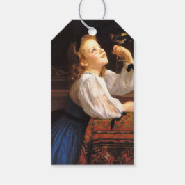 Girl with a Bird (von William-Adolphe Bouguereau) Geschenkanhänger