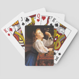 Girl with a Bird (von William-Adolphe Bouguereau) Spielkarten