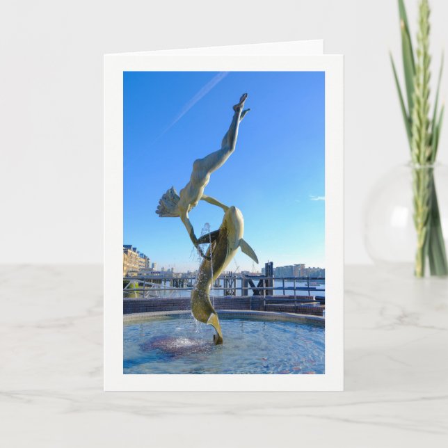 Girl with a Dolphin (1973) London UK Greeting Card Karte (Vorderseite)