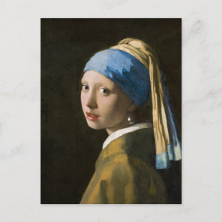 Girl with a Pearl Earring by Johannes Vermeer Feiertagspostkarte