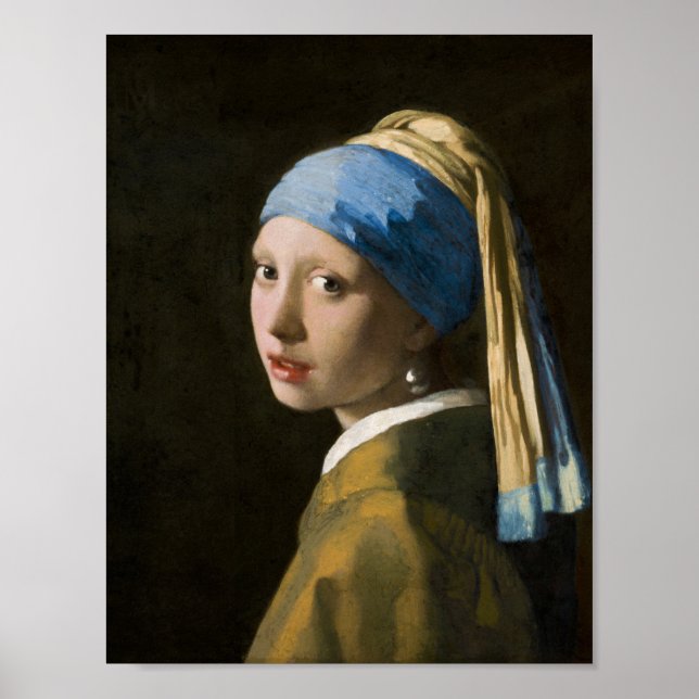 Girl with a Pearl Earring by Johannes Vermeer Poster (Vorne)
